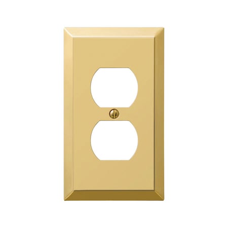 Amerelle Wall Plate, Number of Gangs: 1 Steel, Polished Brass Finish, Brass 163DBR